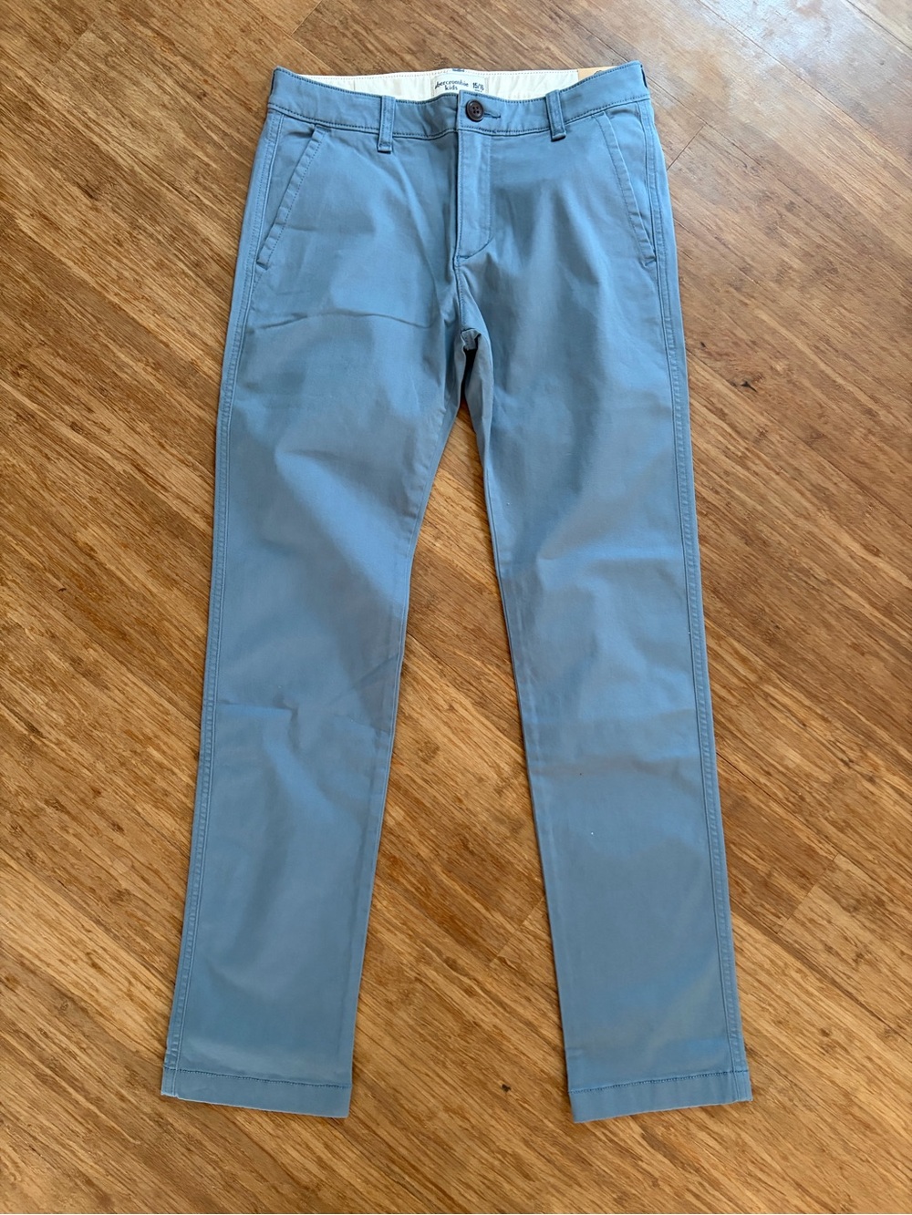 NWT Abercrombie Kids Slate Blue Chino Pants, Sz 15/16